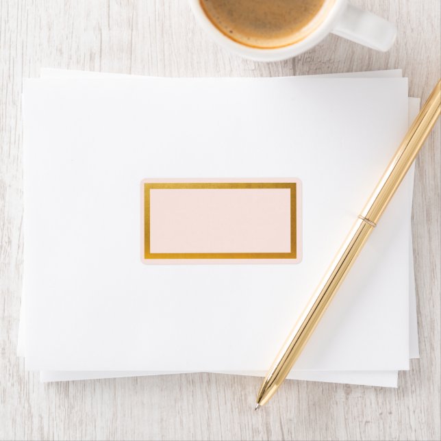 Gold faux foil blank address label (Insitu)