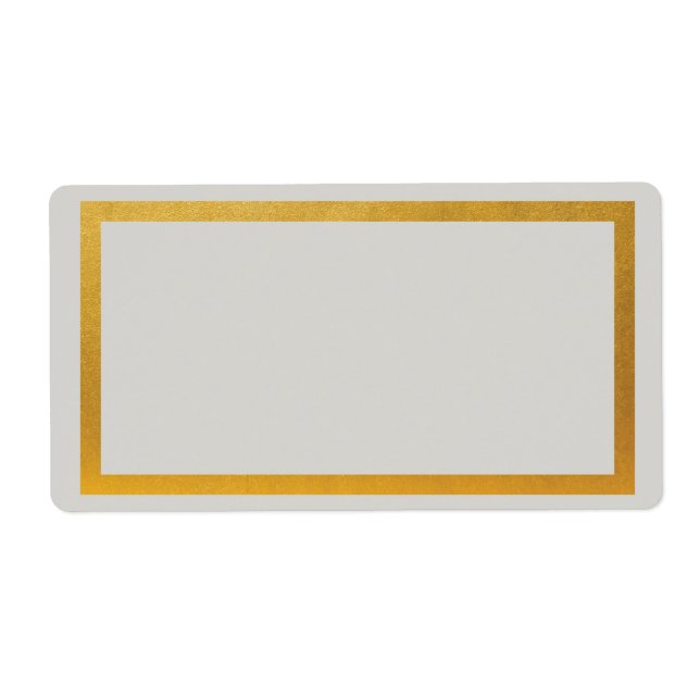 Gold faux foil blank address label (Front)