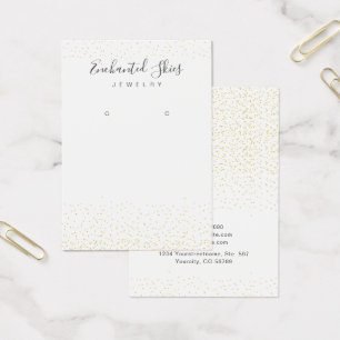 Gold Faux Foil Dot Earring Jewelry Display Card