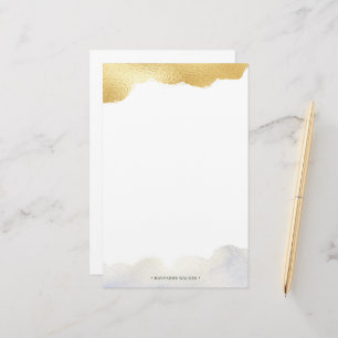 Gold Faux Foil Elegant Monogram Office Stationery