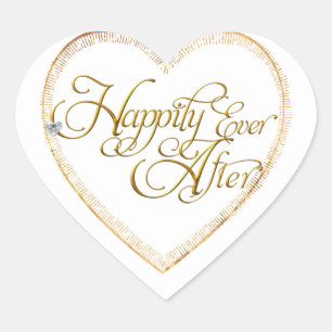 GOLD Faux Foil Heart Stickers
