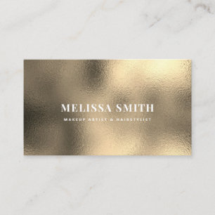 Gold faux foil luxury elegant minimalist design appointment card