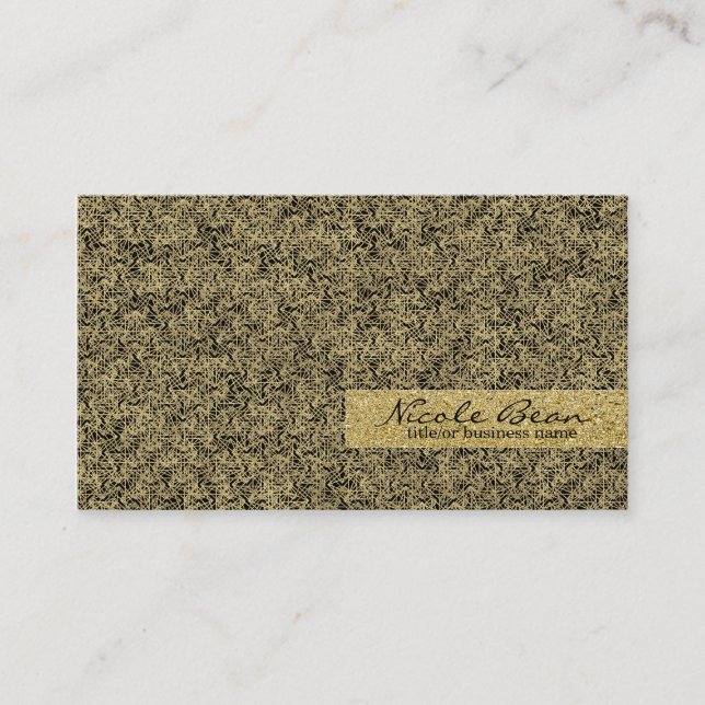 Gold Faux Foil Modern Design Elegant Glamour Business Card (Front)