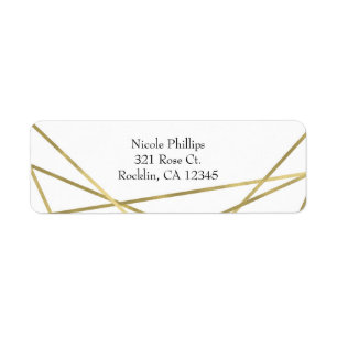 Gold Faux Foil Modern Geometric Glam Invitation