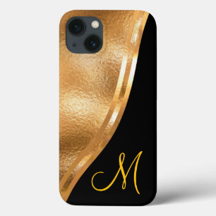 Gold Faux Foil, Name and Monogram Case-Mate iPhone iPhone 13 Case