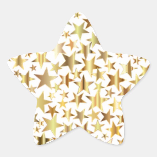 Gold Faux Foil Star Stickers (Front)