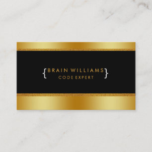 Gold Faux Foil Web Computer Professional Elegant Business Card