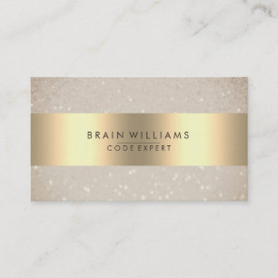 Gold Faux Foil Web Professional Minimal Elegant Business Card