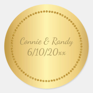 Gold Faux Foil Wedding Sticker