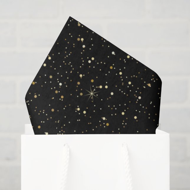Gold faux glitter and sparkles tissue paper (Gift Bag)