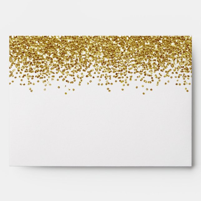 Gold Faux Glitter Envelope (Front)