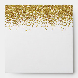Gold Faux Glitter Envelope