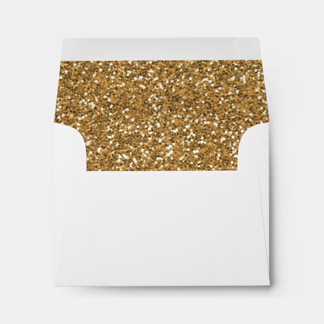 Gold Faux Glitter Envelope (Back (Bottom))