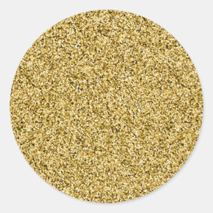 Gold Faux Glitter Envelope Seals