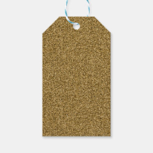 Gold faux glitter gift tags