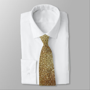 Gold Faux Glitter Luxe Tie