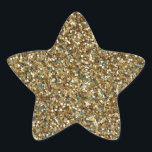 GOLD (faux) GLITTER STAR STICKERS<br><div class="desc">GOLD (faux) GLITTER PRODUCTS - Customise as you wish!  Add a title,  name,  etc.,  or change background colour on most products.

Questions? Regella@Rocketmail.com</div>