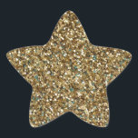 GOLD (faux) GLITTER STAR STICKERS<br><div class="desc">GOLD (faux) GLITTER PRODUCTS - Customise as you wish!  Add a title,  name,  etc.,  or change background colour on most products.

Questions? Regella@Rocketmail.com</div>