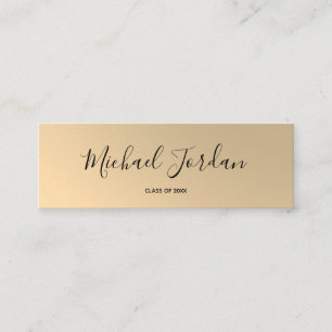Gold Faux Graduation Name Card