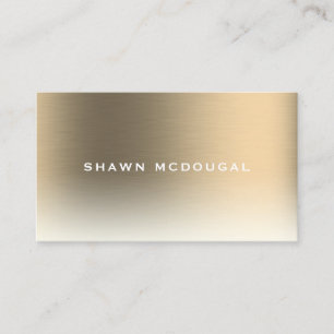 Gold faux metallic texture shiny cover  business card