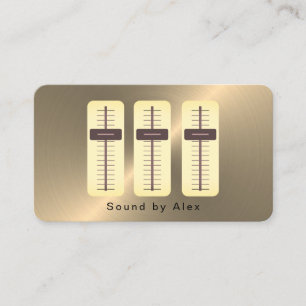 Gold Faux Sound Engineer Business Card