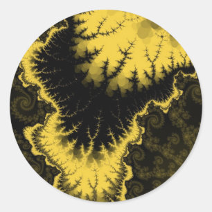 Gold Feathered Star Stickers