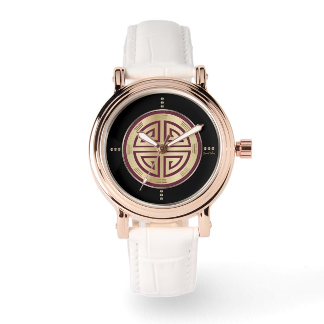 Gold Feng Shui Luxury Symbol Watch (Front)