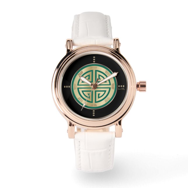 Gold Feng Shui Luxury Symbol Watch (Front)