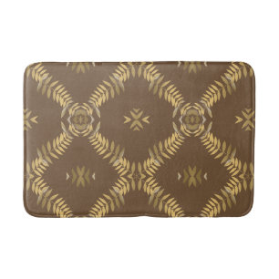 Gold Fern Mosaic Bath Mat