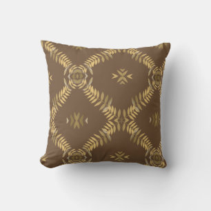 Gold Fern Mosaic Cushion