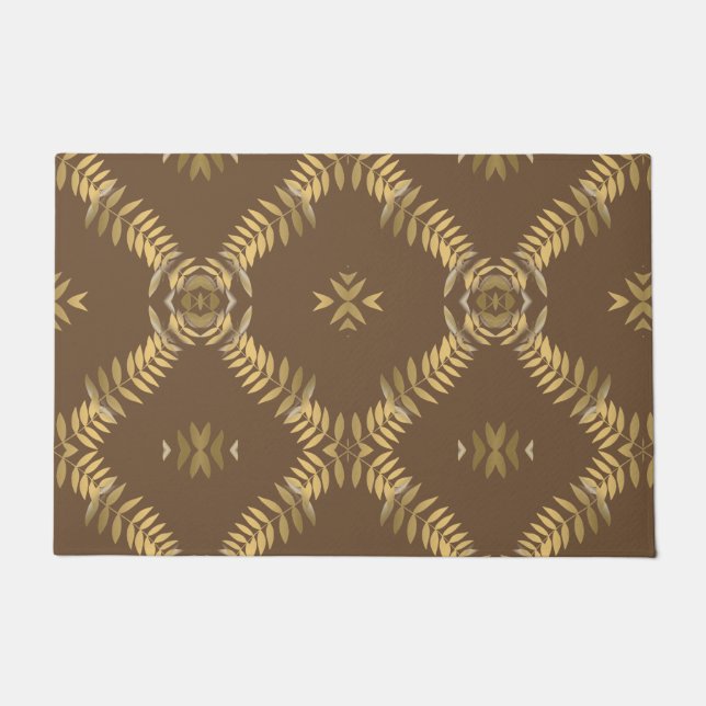 Gold Fern Mosaic Doormat (Front)