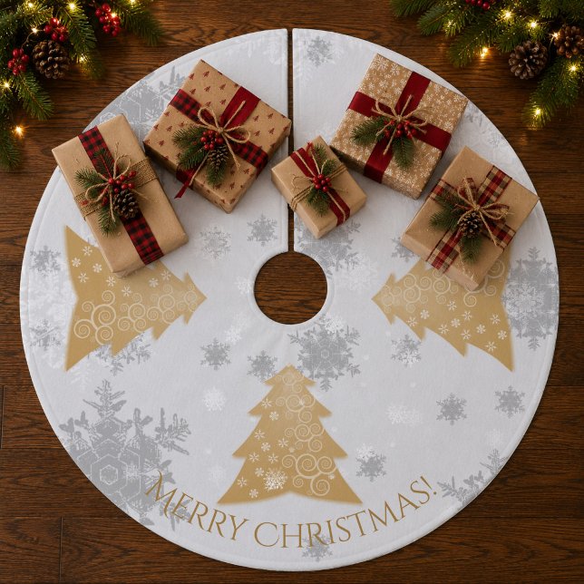Gold Festive Christmas Tree Skirt (Gold Festive Christmas Tree Skirt)