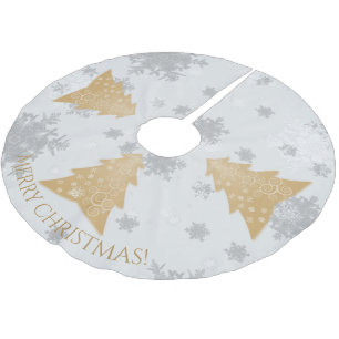 Gold Festive Christmas Tree Skirt