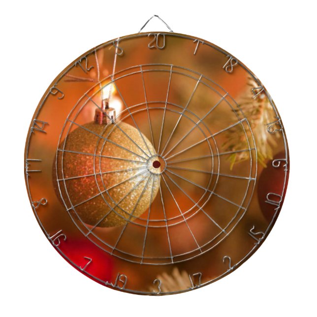 Gold Festive Decorations Dartboard (Front)