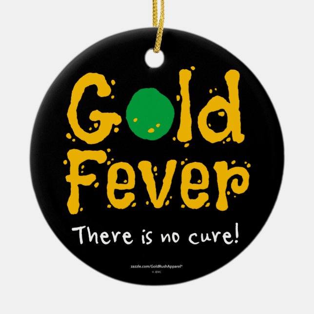 Gold Fever Ceramic Tree Decoration (Front)