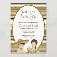 Gold Fiesta Señor or Señorita Gender Reveal