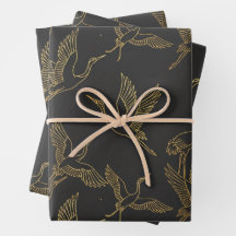 Gold Filigree Art Deco | Crane Charcoal Grey