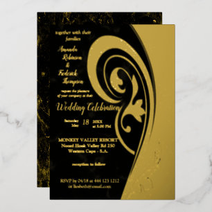 Gold Filigree Inspiration Foil Invitation