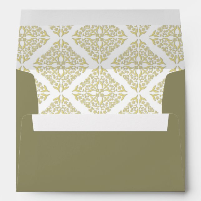 Gold Filigree Wedding Envelope (Back (Bottom))