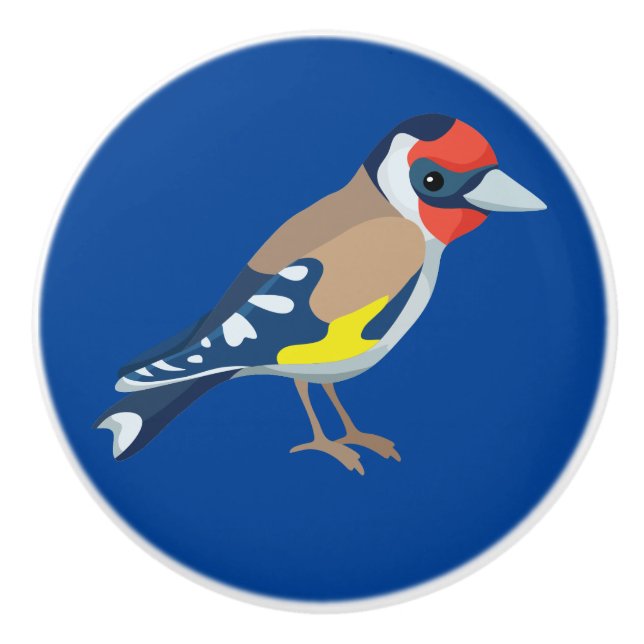 Gold Finch (European) Ceramic Knob (Front)