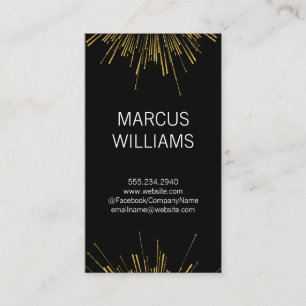 Gold Fireworks Business Card