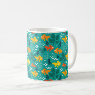 Gold Fish in Aquarium Coffee Mug