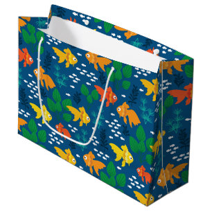 Gold Fish in Aquarium Large Gift Bag