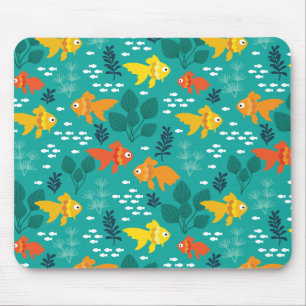 Gold Fish in Aquarium Mouse Mat