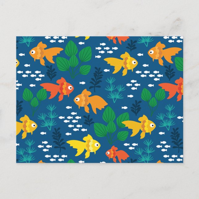 Gold Fish in Aquarium Postcard (Front)