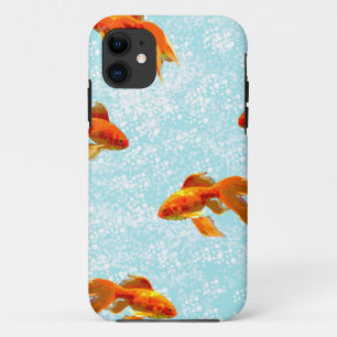 gold fish pattern iPhone 11 case