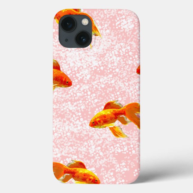 Gold fish pattern pink Case-Mate iPhone case (Back)