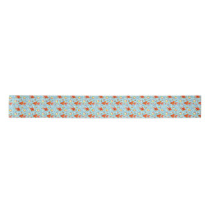 gold fish pattern satin ribbon