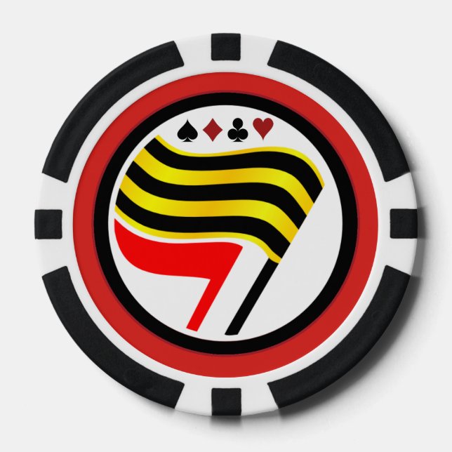 Gold Flag Poker Chips (Front)