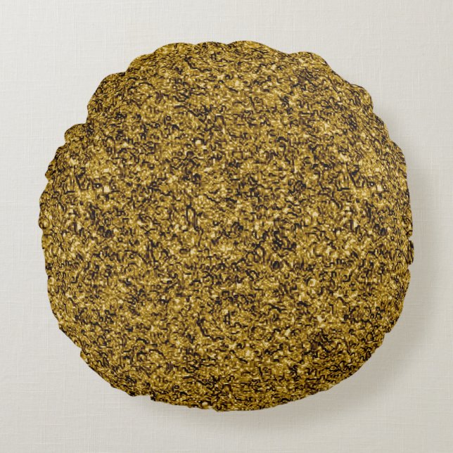 Gold Flaked Round Cushion (Front)